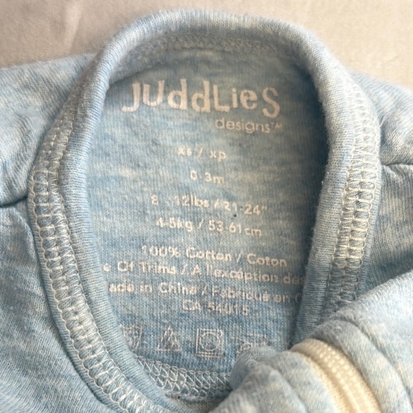 Juddlies - Breathe Easy - Light Blue Baby Onesie - Picture 3 of 7